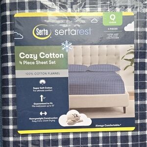 Serta Cozy Cotton 4 Piece Sheet Set - Queen